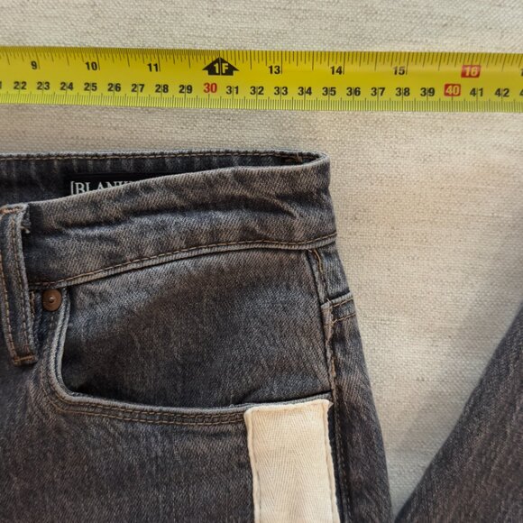 Blank NYC Jeans | Size 27 | Gray Straight Leg Denim With Slit - High Rise Jeans - Picture 11 of 11